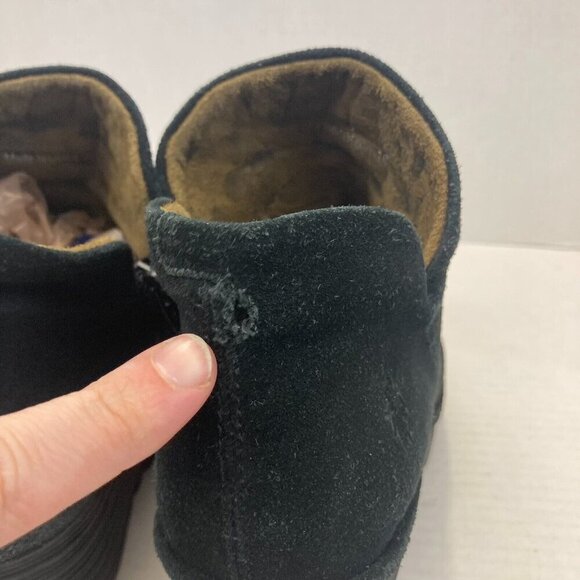 Fly London Wedge Ankle Bootie Womens EU Size 38 / US 7.5 / 8 Black Suede Leather - Picture 6 of 16
